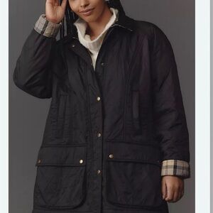 Barbour Black Women's Beadnell Polarquilt Coat - like new